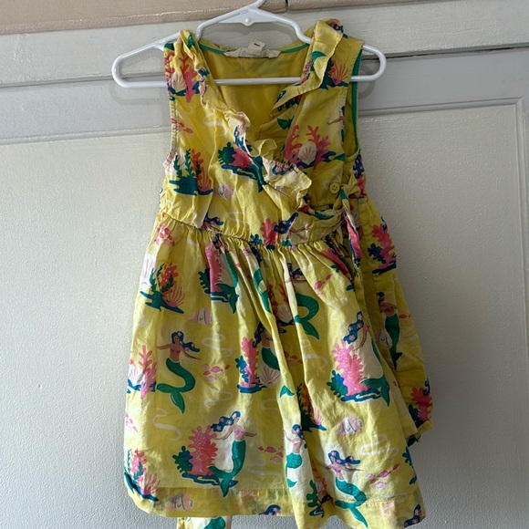 Mini Boden Yellow Mermaid Wrap Dress - Picture 3 of 5